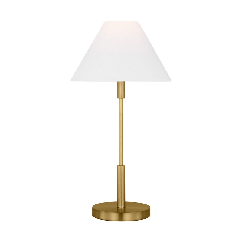 Visual Comfort Studio DJT1011SB1 Porteau One Light Table Lamp, Satin Brass