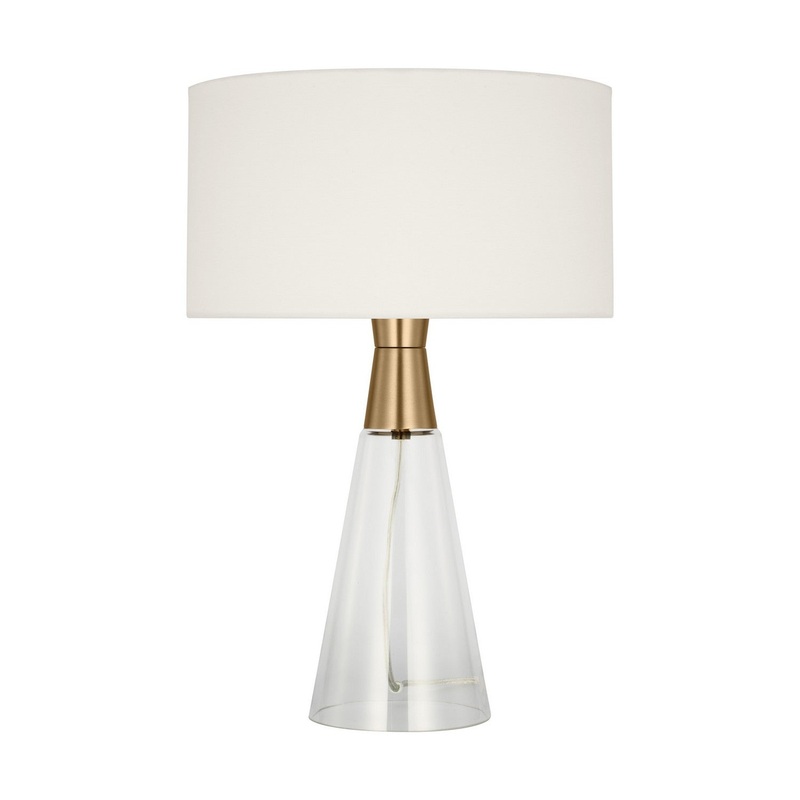 Visual Comfort Studio DJT1041SB1 Pender One Light Table Lamp, Satin Brass