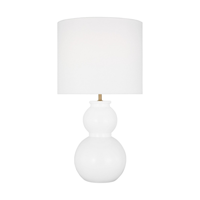 Visual Comfort Studio DJT1051GW1 Buckley One Light Table Lamp, Gloss White
