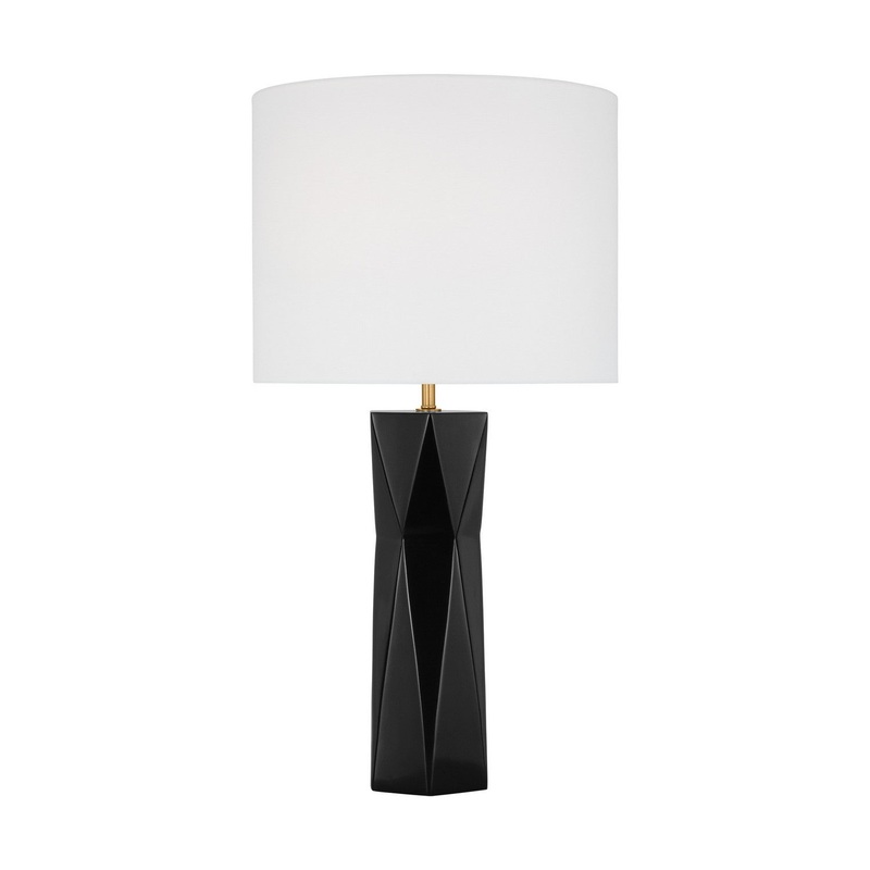 Visual Comfort Studio DJT1061GBK1 Fernwood One Light Table Lamp, Gloss Black
