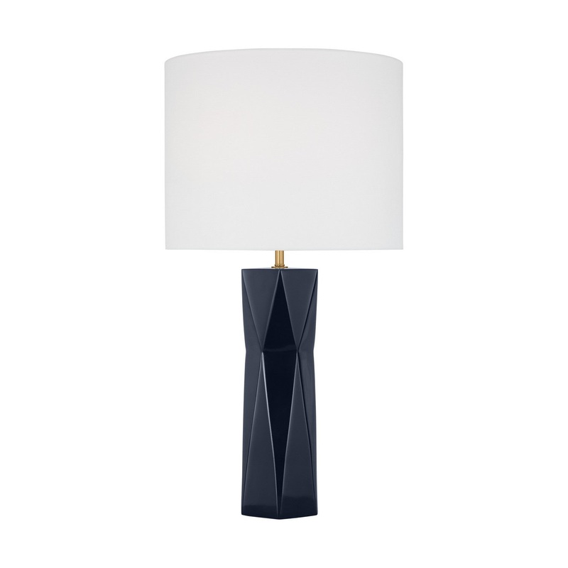 Visual Comfort Studio DJT1061GNV1 Fernwood One Light Table Lamp, Gloss Navy