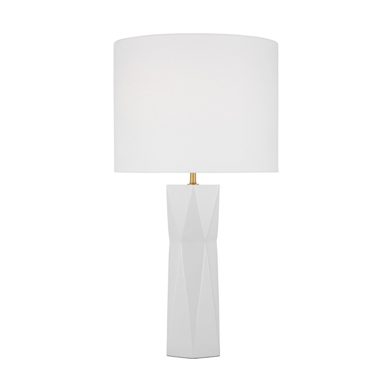 Visual Comfort Studio DJT1061GW1 Fernwood One Light Table Lamp, Gloss White
