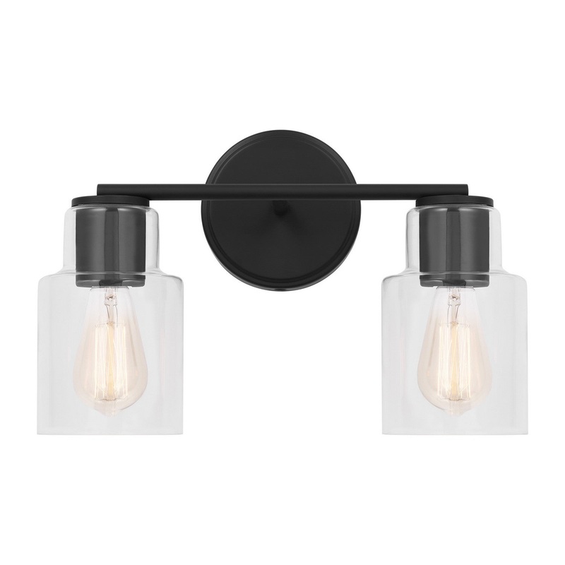 Visual Comfort Studio DJV1002MBK Sayward Two Light Bath, Midnight Black