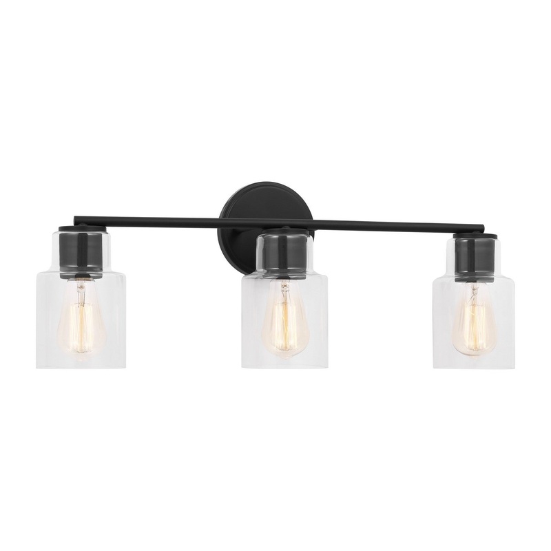 Visual Comfort Studio DJV1003MBK Sayward Three Light Bath, Midnight Black
