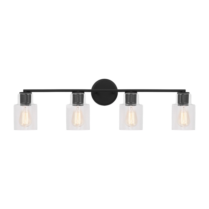 Visual Comfort Studio DJV1004MBK Sayward Four Light Bath, Midnight Black