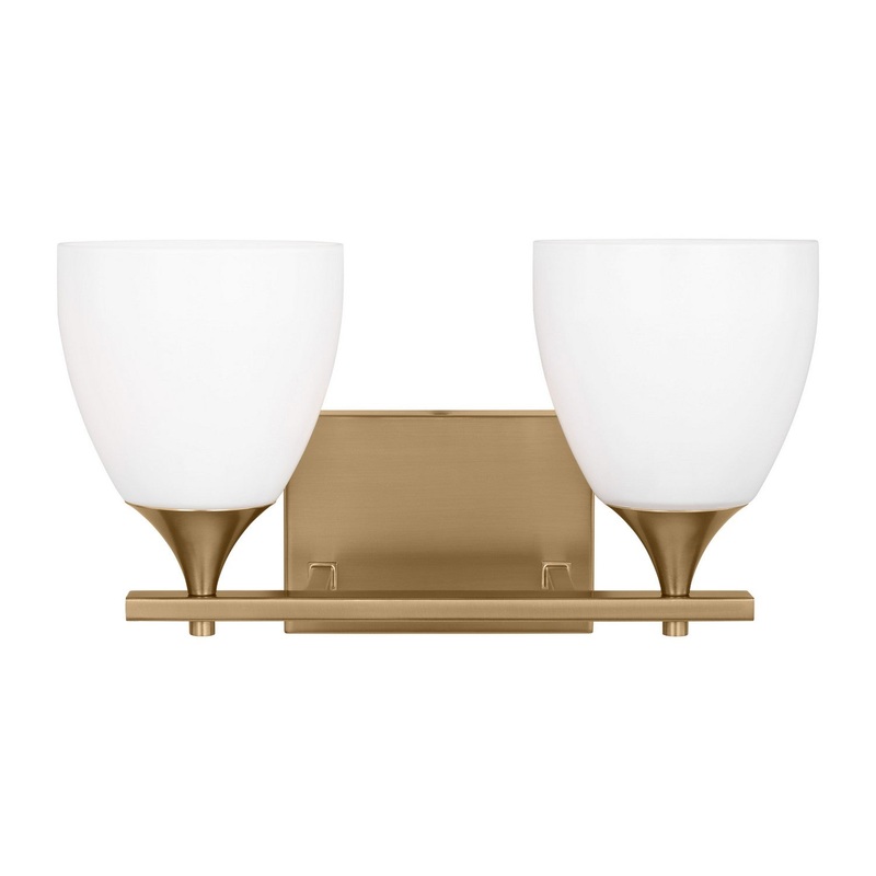 Visual Comfort Studio DJV1022SB Toffino Two Light Bath, Satin Brass