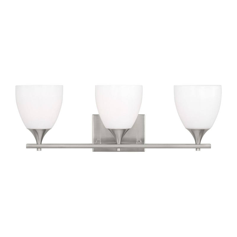Visual Comfort Studio DJV1023BS Toffino Three Light Bath, Brushed Steel