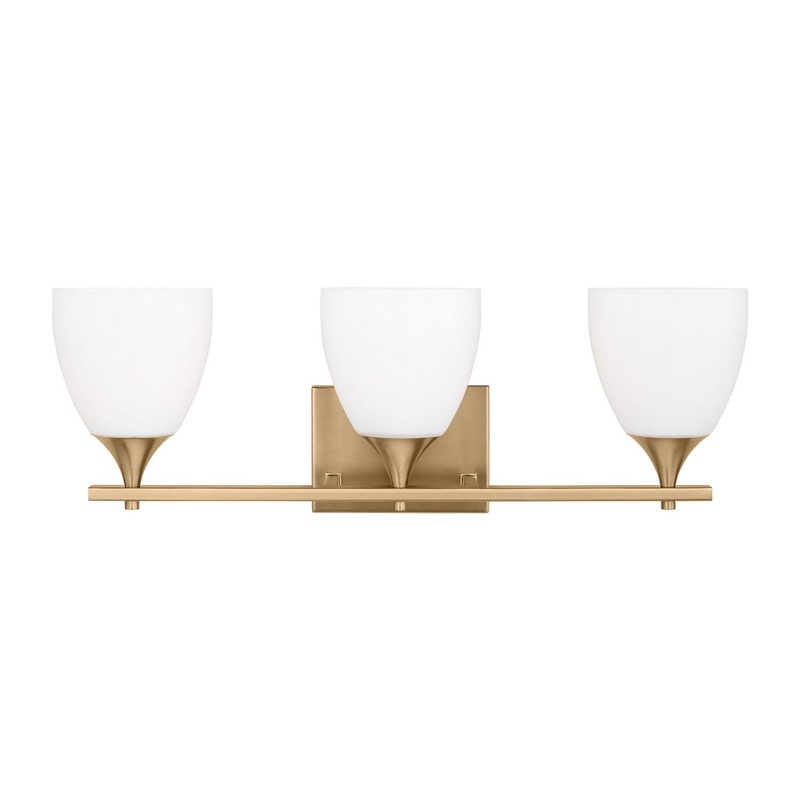 Visual Comfort Studio DJV1023SB Toffino Three Light Bath, Satin Brass