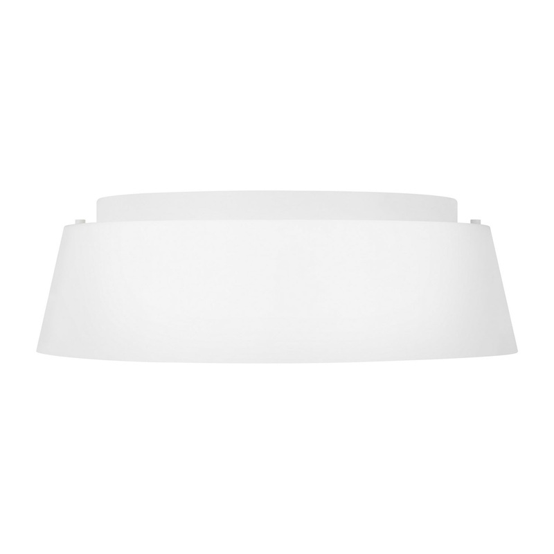 Visual Comfort Studio EF1003MWT Asher Three Light Flush Mount, Matte White