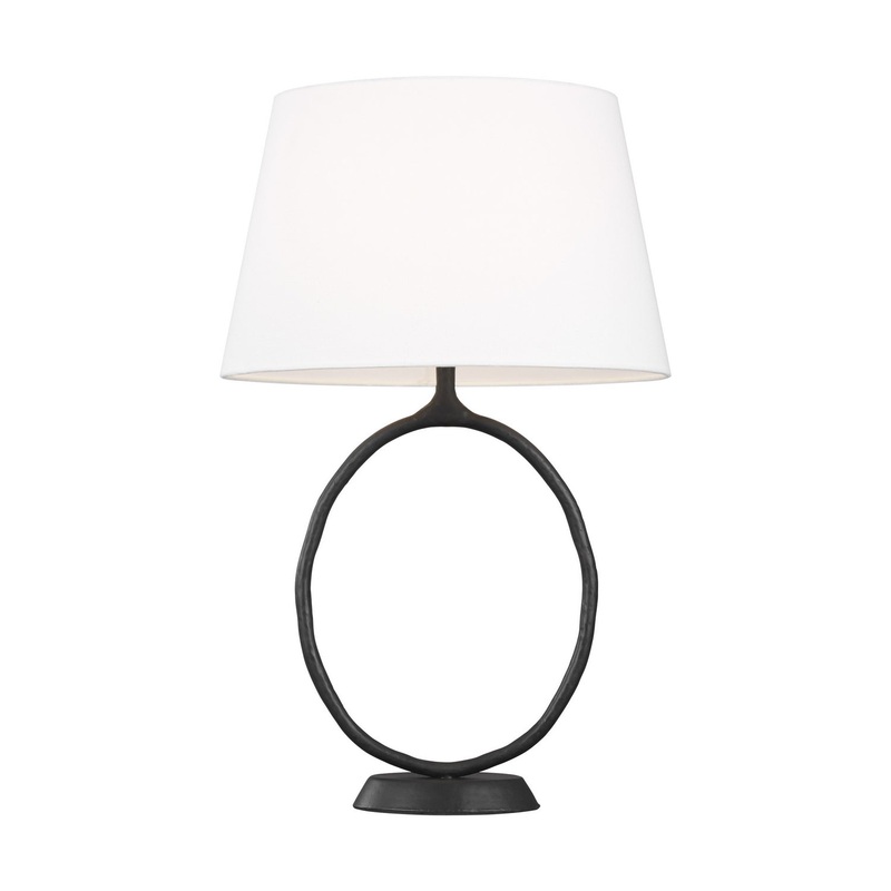 Visual Comfort Studio ET1001AI1 Indo One Light Table Lamp, Aged Iron (Discontinued)