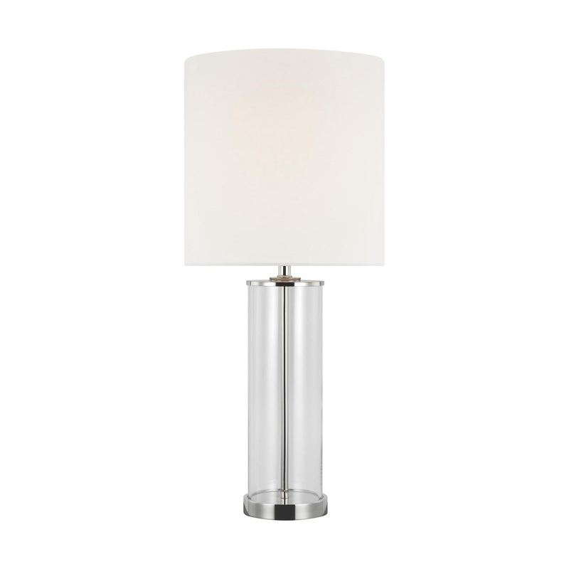 Visual Comfort Studio ET1301PN1 Leigh One Light Table Lamp, Polished Nickel (Discontinued)