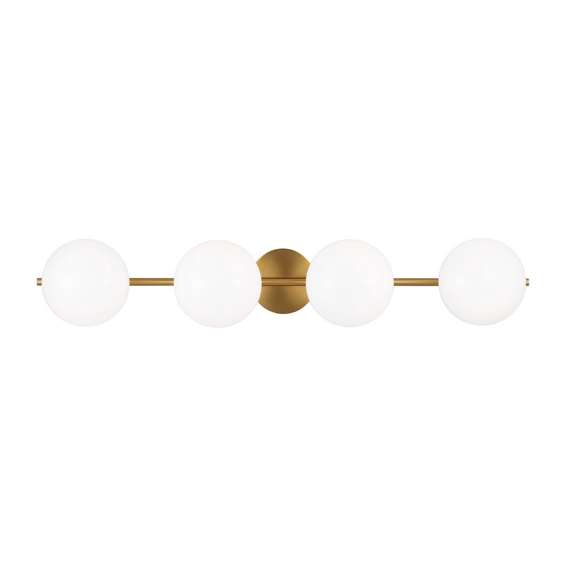 Visual Comfort Studio EV1014BBS Lune Four Light Vanity, Burnished Brass