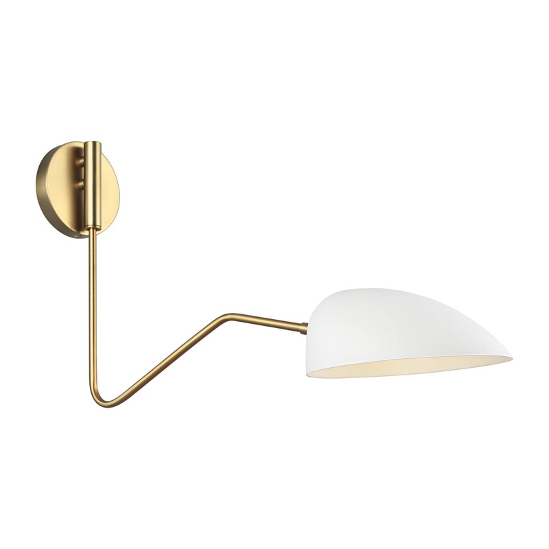 Visual Comfort Studio EW1071MWT Jane One Light Wall Sconce, Matte White