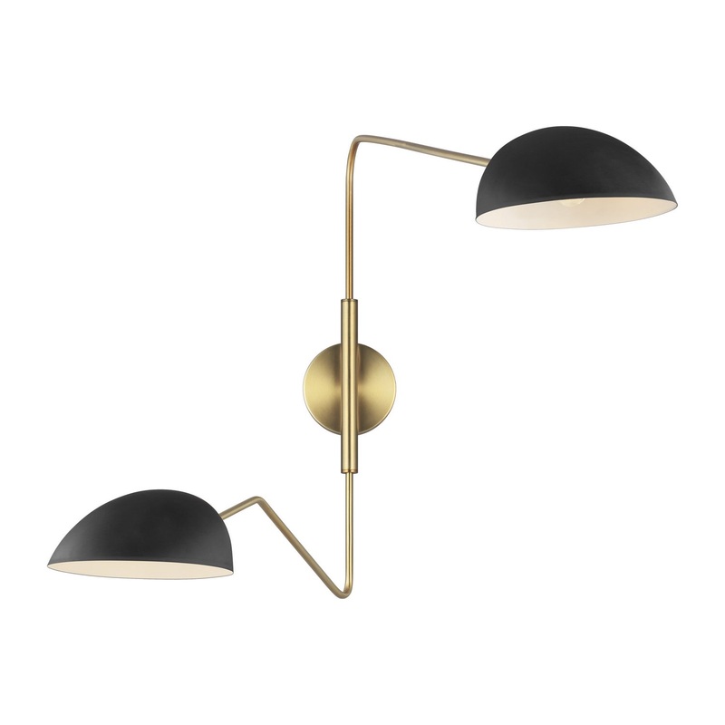 Visual Comfort Studio EW1072MBK Jane Two Light Wall Sconce, Midnight Black (Discontinued)
