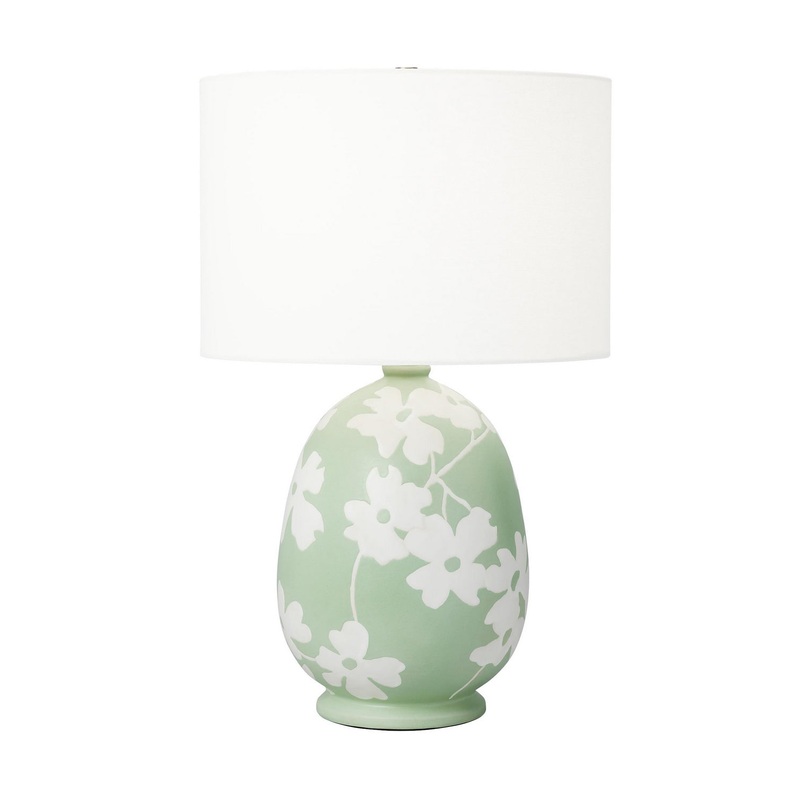 Visual Comfort Studio HT1001WLSMG1 Lila One Light Table Lamp, Semi Matte Green