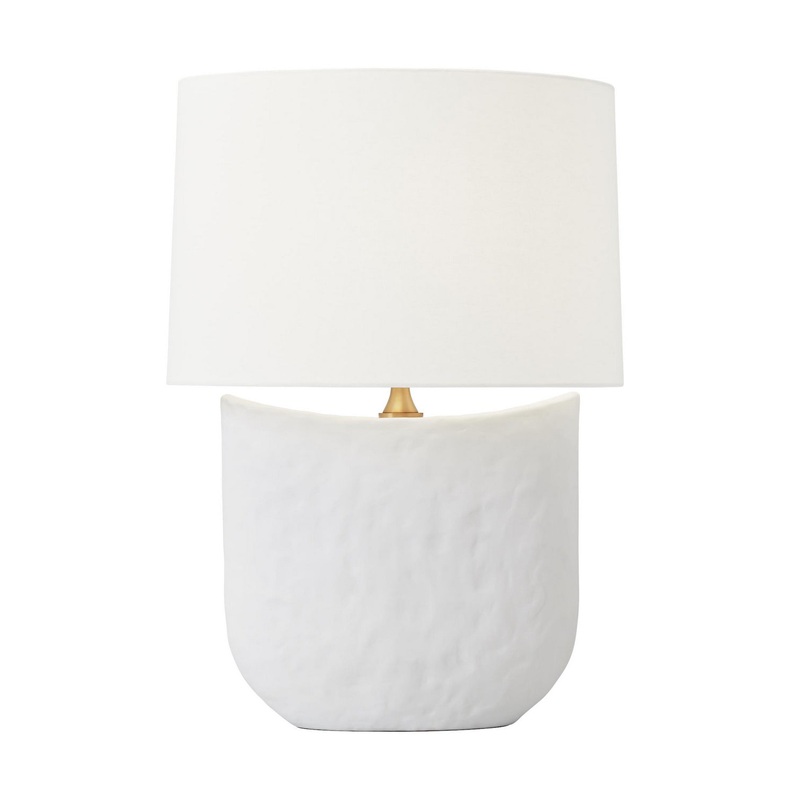 Visual Comfort Studio HT1031MWC1 Cenotes One Light Table Lamp, Matte White Ceramic