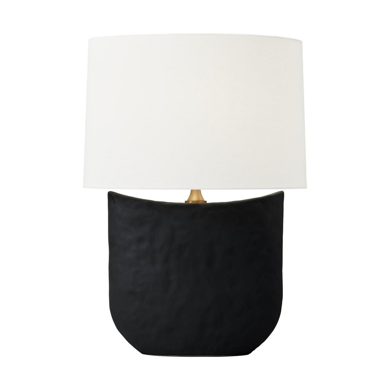 Visual Comfort Studio HT1031RBC1 Cenotes One Light Table Lamp, Rough Black Ceramic