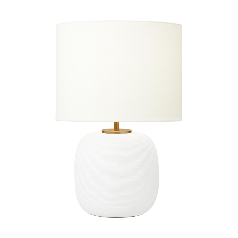 Visual Comfort Studio HT1071MWC1 Fanny One Light Table Lamp, Matte White Ceramic
