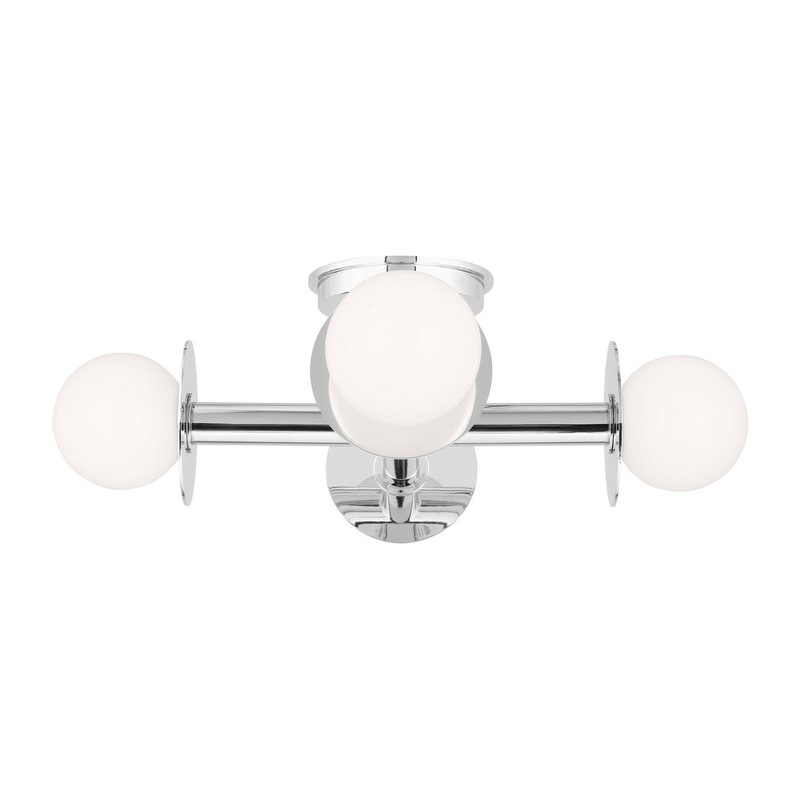 Visual Comfort Studio KF1034PN Nodes Four Light Semi-Flush Mount, Polished Nickel