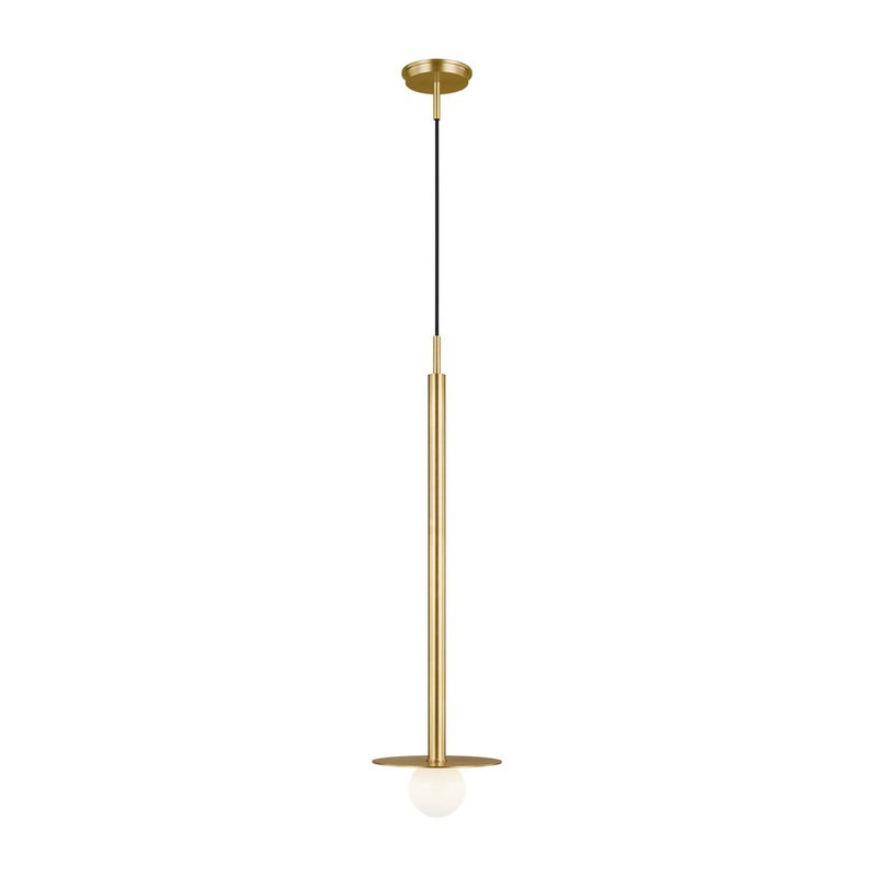 Visual Comfort Studio KP1011BBS Nodes One Light Pendant, Burnished Brass