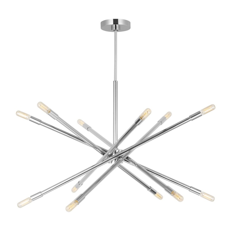 Visual Comfort Studio CC16612PN Eastyn 12 Light Chandelier, Polished Nickel