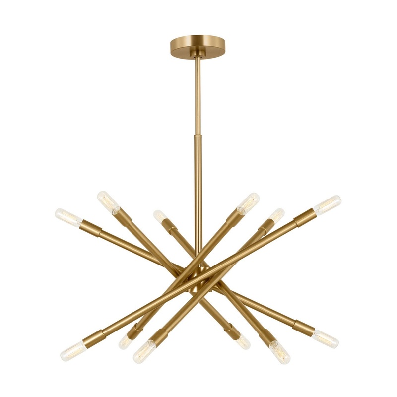 Visual Comfort Studio CC16712BBS Eastyn 12 Light Chandelier, Burnished Brass
