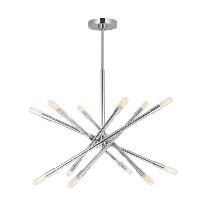 Visual Comfort Studio CC16712PN Eastyn 12 Light Chandelier, Polished Nickel