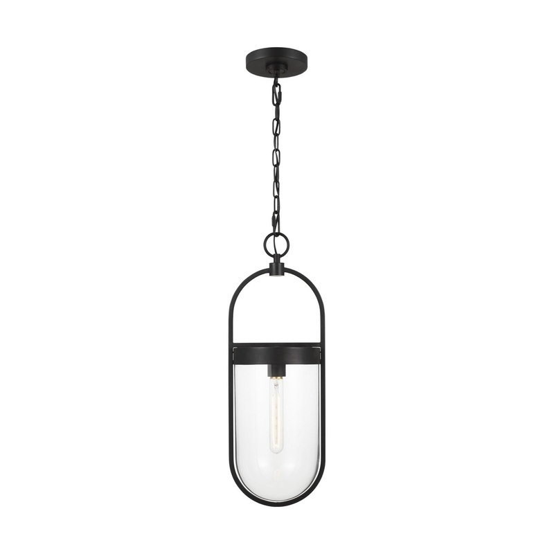 Visual Comfort Studio CP1371AI Blaine One Light Pendant, Aged Iron