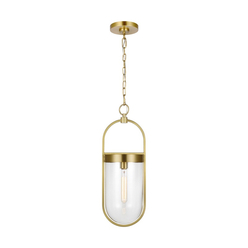 Visual Comfort Studio CP1371BBS Blaine One Light Pendant, Burnished Brass