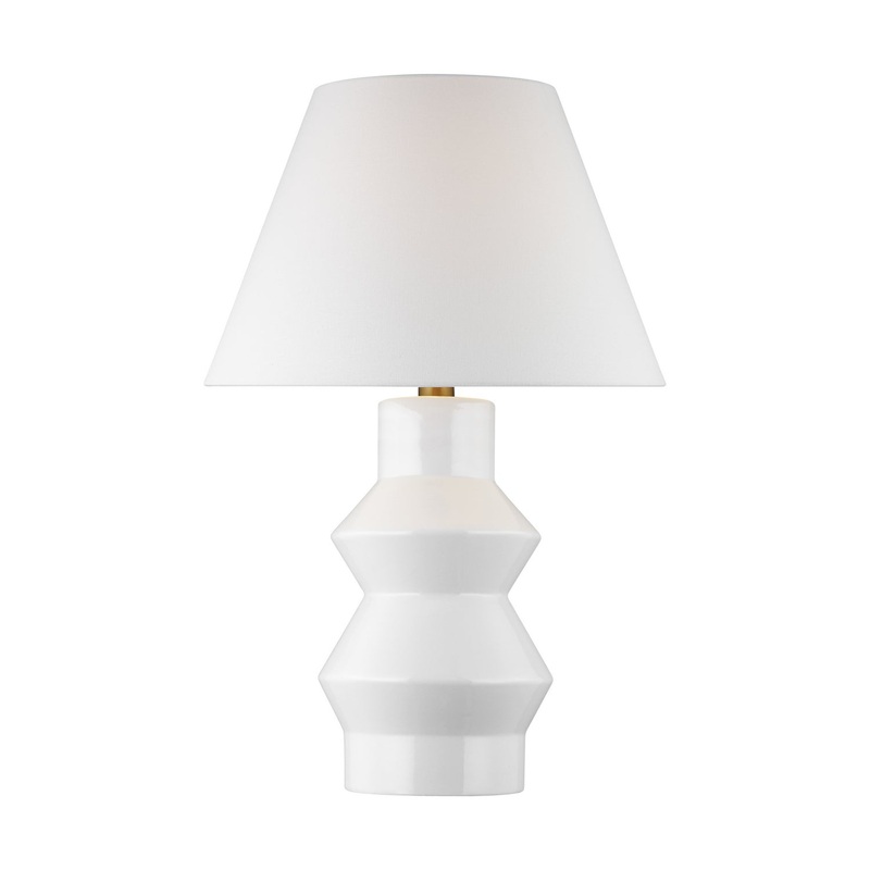 Visual Comfort Studio CT1041ARCBBS1 Abaco One Light Table Lamp, Arctic White (Discontinued)