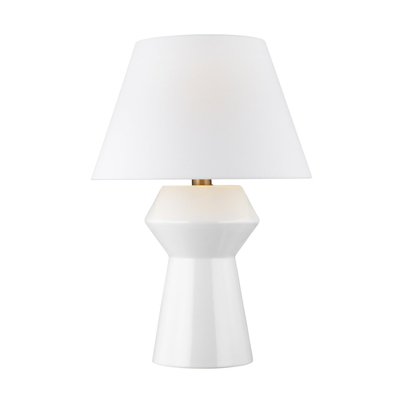 Visual Comfort Studio CT1061ARCBBS1 Abaco One Light Table Lamp, Arctic White (Discontinued)