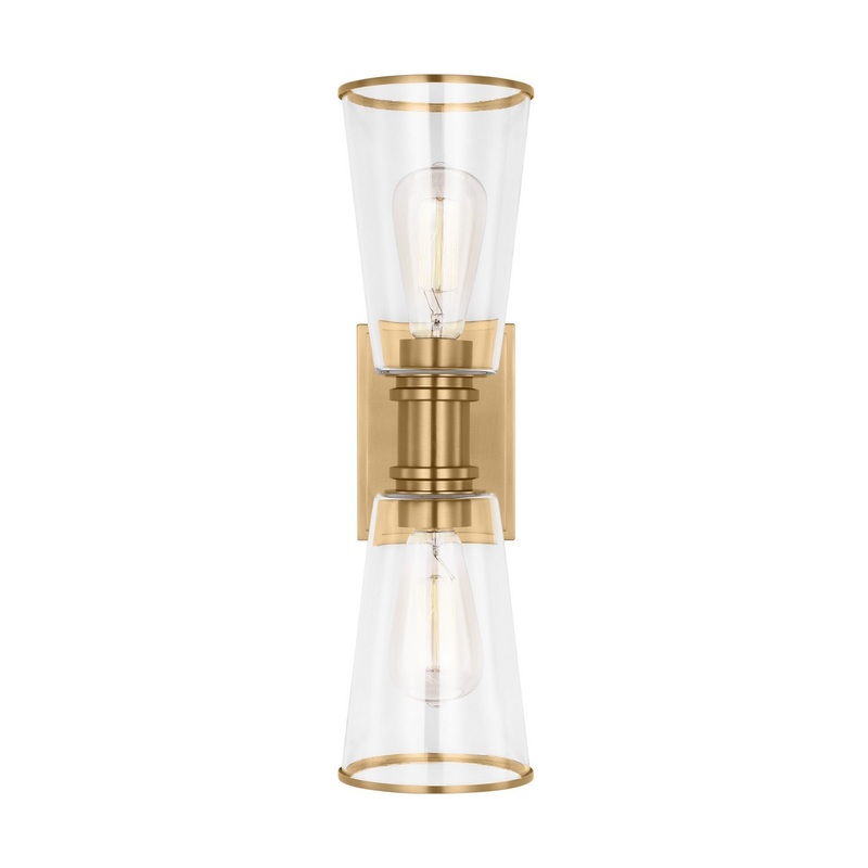 Visual Comfort Studio CV1042BBS Alessa Two Light Bath Vanity, Burnished Brass