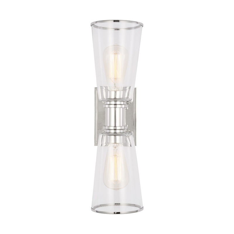 Visual Comfort Studio CV1042PN Alessa Two Light Bath Vanity, Polished Nickel