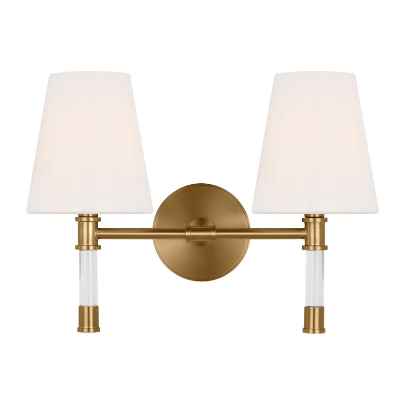 Visual Comfort Studio CV1052BBS Hanover Two Light Bath Vanity, Burnished Brass