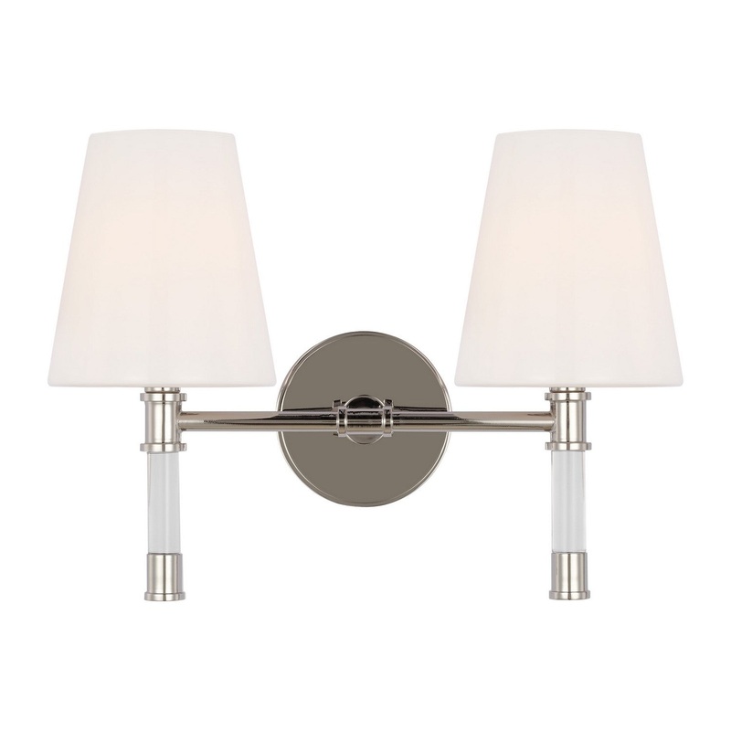 Visual Comfort Studio CV1052PN Hanover Two Light Bath Vanity, Polished Nickel