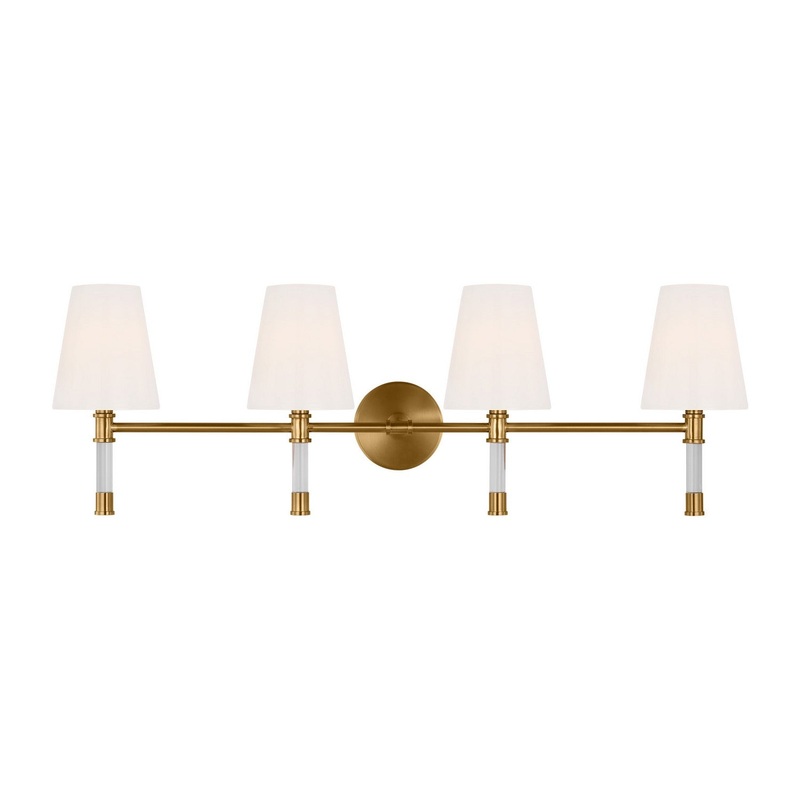 Visual Comfort Studio CV1054BBS Hanover Three Light Bath Vanity, Burnished Brass