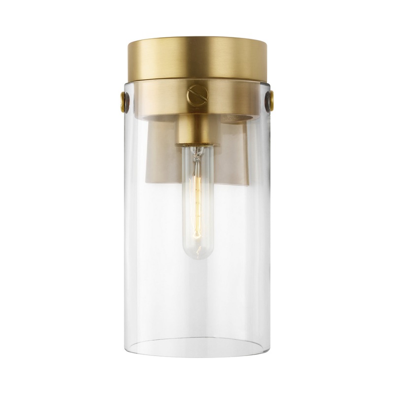 Visual Comfort Studio CW1001BBS Garrett One Light Wall Sconce, Burnished Brass (Discontinued)
