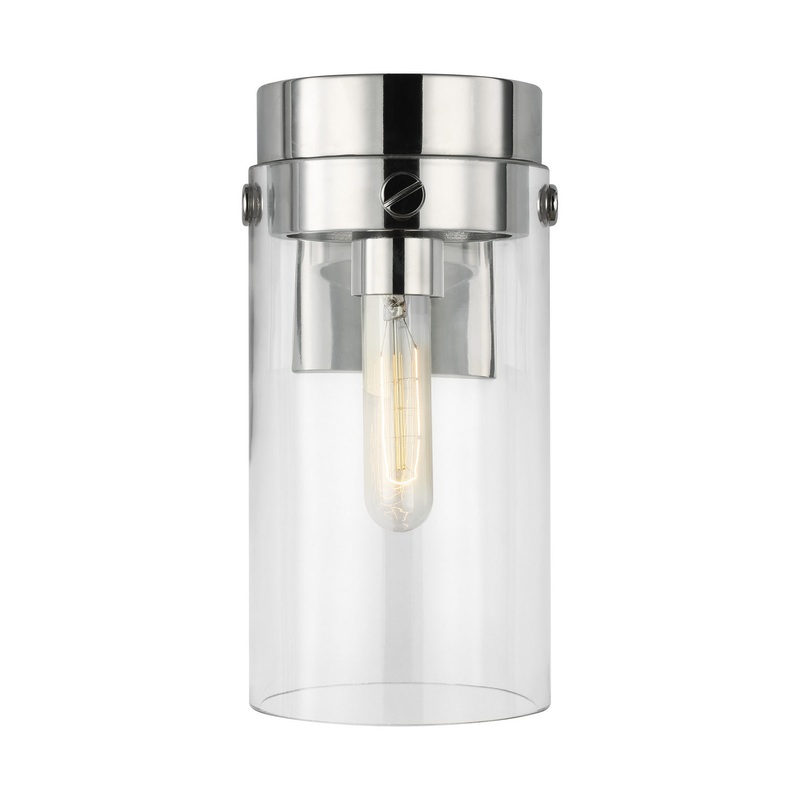Visual Comfort Studio CW1001PN Garrett One Light Wall Sconce, Polished Nickel (Discontinued)