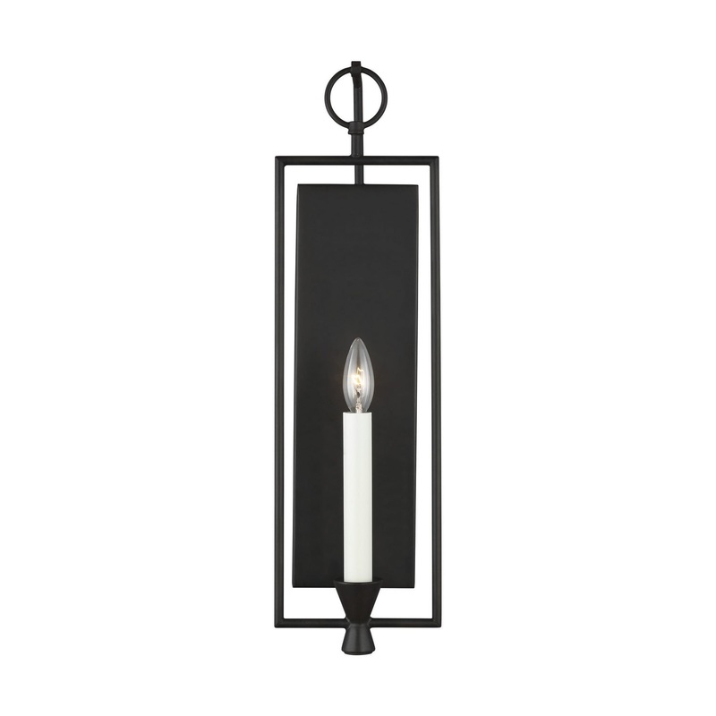 Visual Comfort Studio CW1021AI Keystone One Light Wall Sconce, Aged Iron