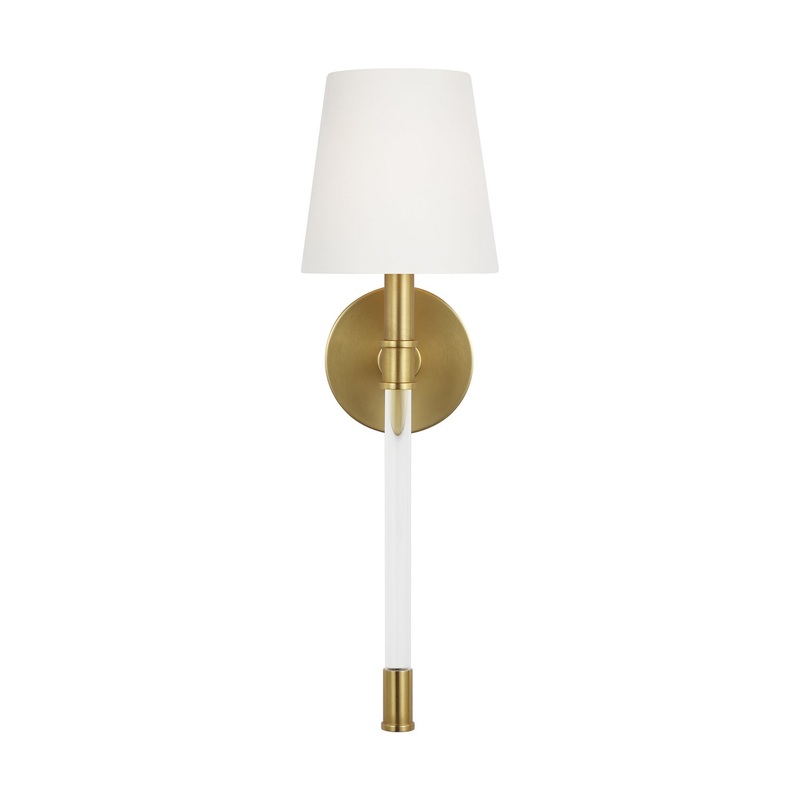 Visual Comfort Studio CW1081BBS Hanover One Light Wall Sconce, Burnished Brass