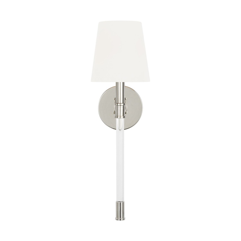 Visual Comfort Studio CW1081PN Hanover One Light Wall Sconce, Polished Nickel