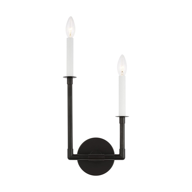 Visual Comfort Studio CW1102AI Bayview Two Light Wall Sconce, Aged Iron (Discontinued)