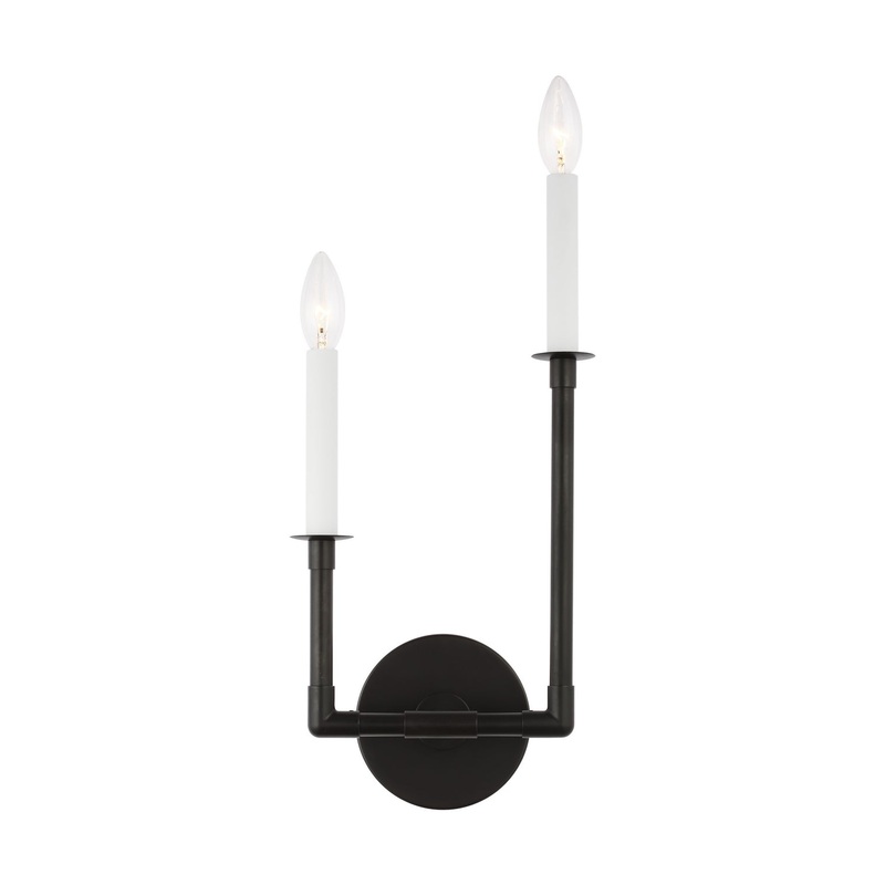 Visual Comfort Studio CW1112AI Bayview Two Light Wall Sconce, Aged Iron (Discontinued)