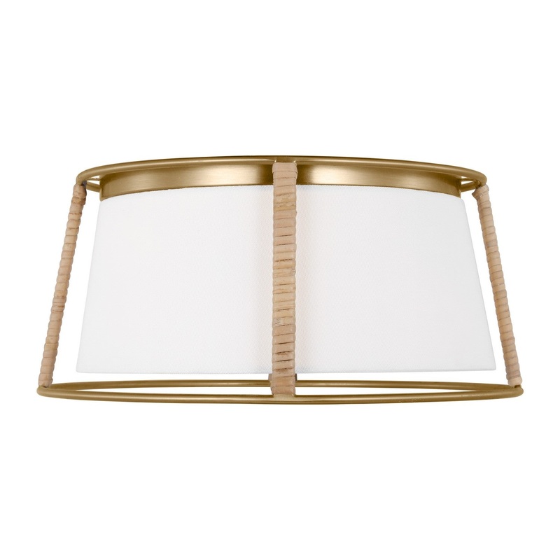 Visual Comfort Studio DJF1002SB Cortes Two Light Flush Mount, Satin Brass