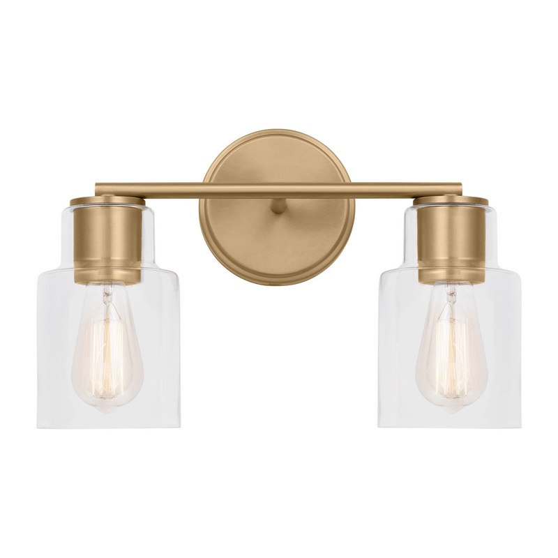 Visual Comfort Studio DJV1002SB Sayward Two Light Bath, Satin Brass