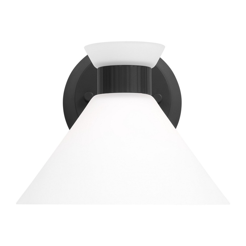 Visual Comfort Studio DJV1011MBK Belcarra One Light Wall Sconce, Midnight Black
