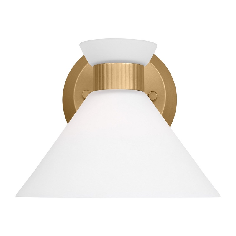 Visual Comfort Studio DJV1011SB Belcarra One Light Wall Sconce, Satin Brass