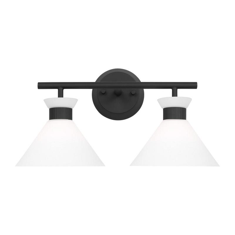 Visual Comfort Studio DJV1012MBK Belcarra Two Light Bath, Midnight Black