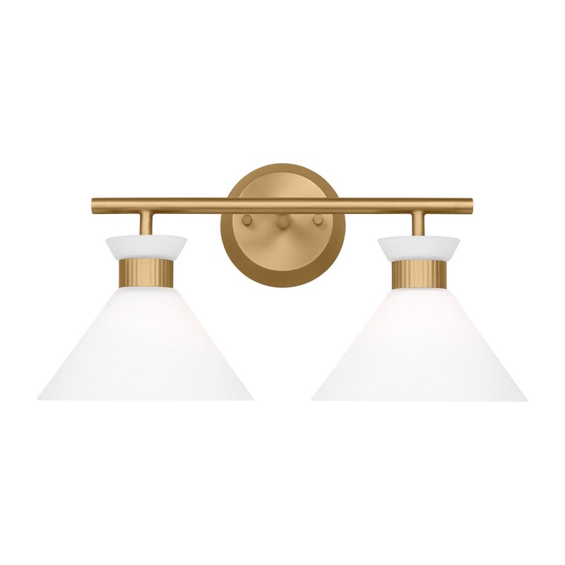 Visual Comfort Studio DJV1012SB Belcarra Two Light Bath, Satin Brass