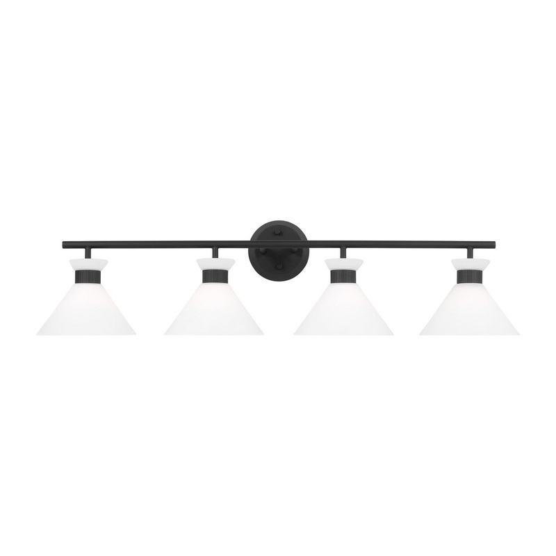 Visual Comfort Studio DJV1014MBK Belcarra Four Light Bath, Midnight Black